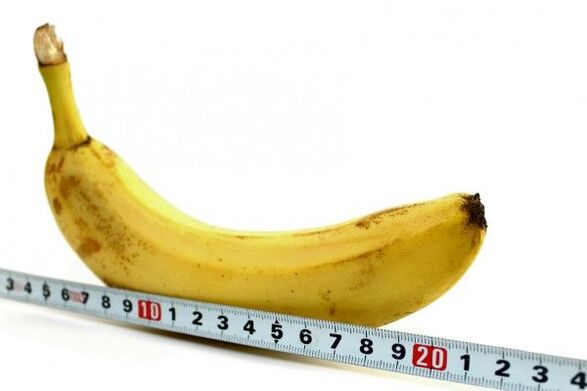 ukuran zakar pada contoh pisang
